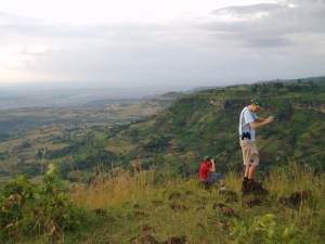 The view to the west